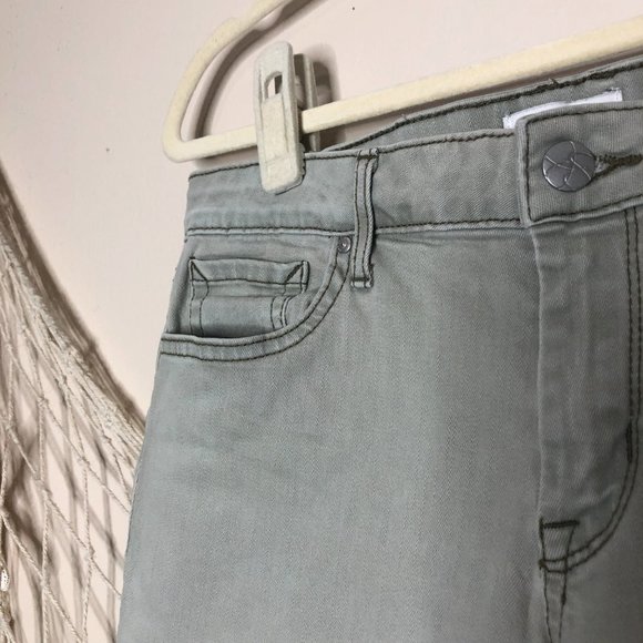JESSICA SIMPSON Rolled Crop Skinny Jeans Meadow Green 10/30 - Picture 4 of 14